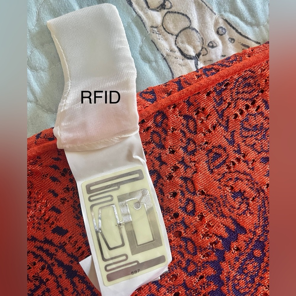 Robert Carvalli $1150. NWT Stunning Top Sz EU 38 Royal Blue & Burnt Orange - Picture 7 of 16